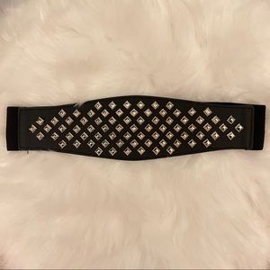 Black Edgy Studded Belt Small/Medium